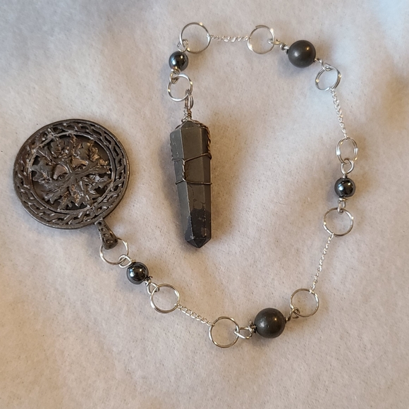 Pyrite and Hematite Pendulum! - Picture 1 of 4